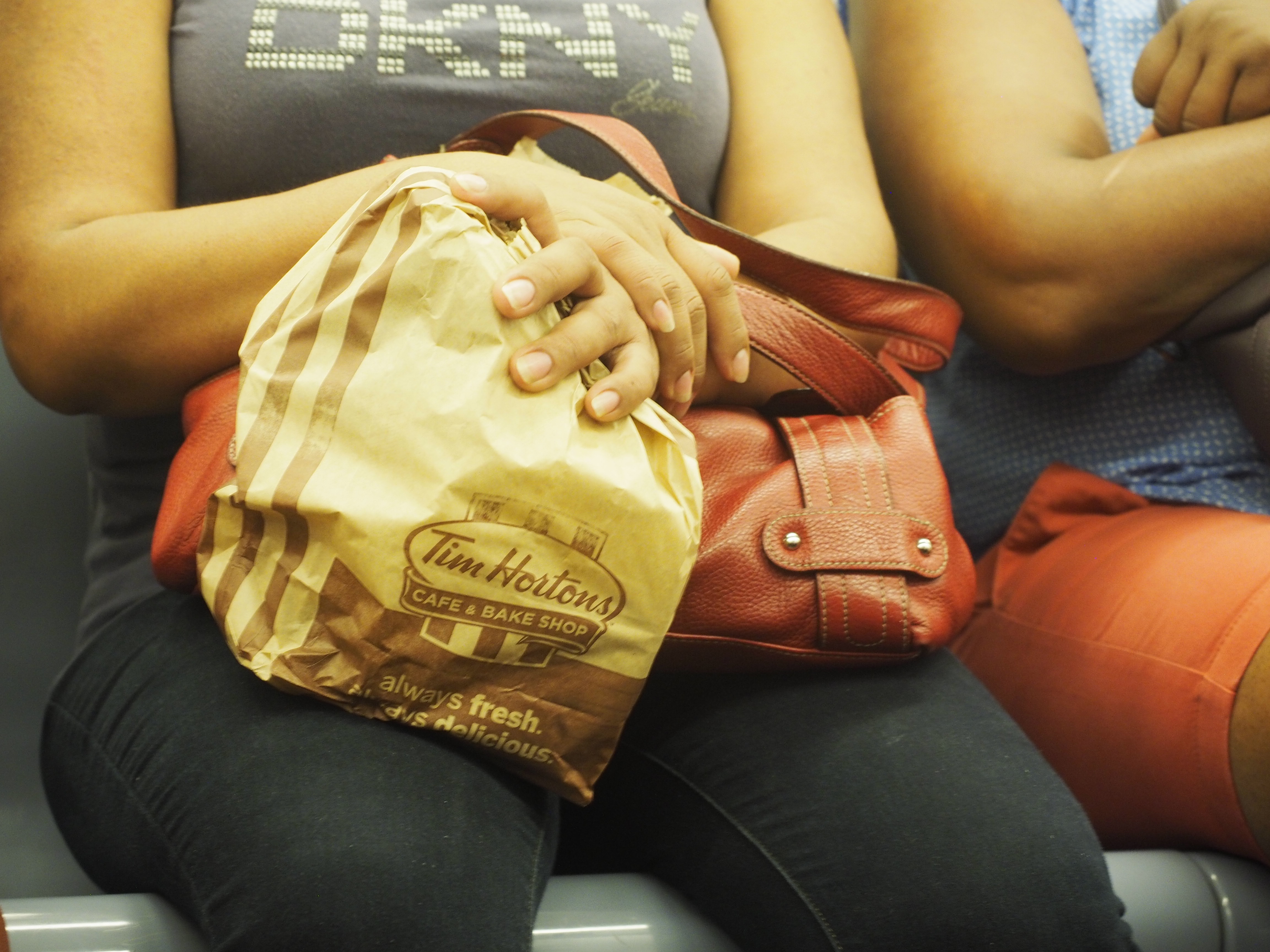 Sophia brought fresh bakery food to see her daughter.
